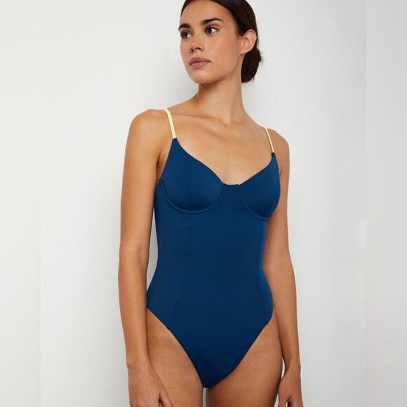 Nwt Onia | Isabella One Piece in Blue Opal - Picture 1 of 10